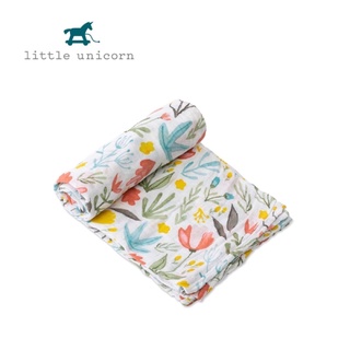 胖妞尿布蛋糕 Little Unicorn 純棉紗布巾單入組 花花世界 嬰兒包巾 多功能紗布巾