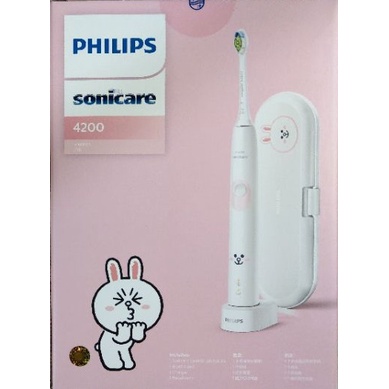 Philips 飛利浦 LINE FRIENDS智能護齦音波震動牙刷HX6801(兔兔款熊大款)