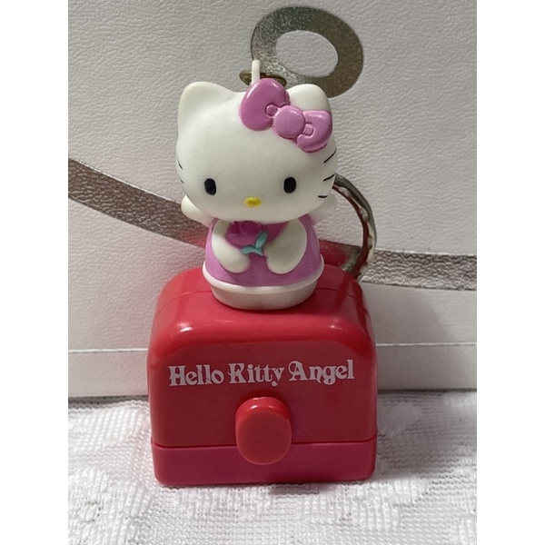 Hello kitty angel 1999日本 早期 絕版 天使公仔轉轉連續印章鑰匙圈