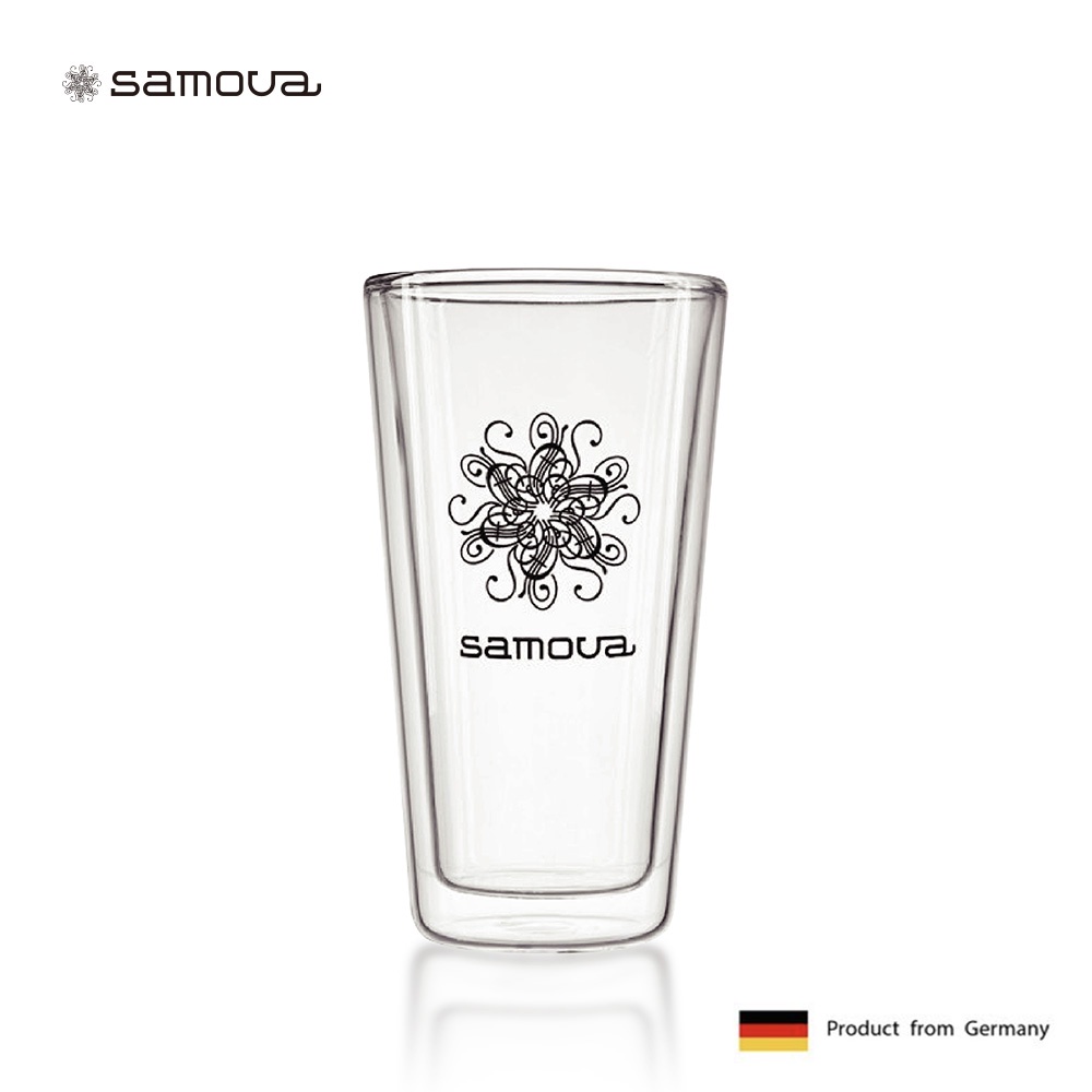 【samova 歐洲時尚茶飲】手工吹製雙層玻璃杯 250ml｜德國製造