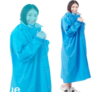 JAP YW-R301 尼龍全開雨衣 藍 連身雨衣 反光條 三層防水 雨衣 一件式《比帽王》