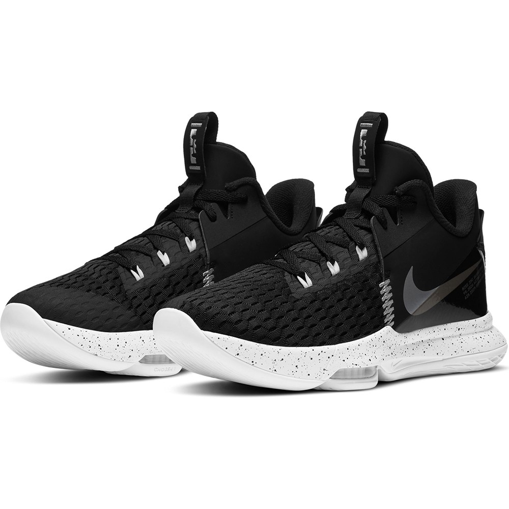 NIKE 耐吉2101男鞋 籃球鞋 包覆 緩震 LEBRON WITNESS V EP 黑白 CQ9381002