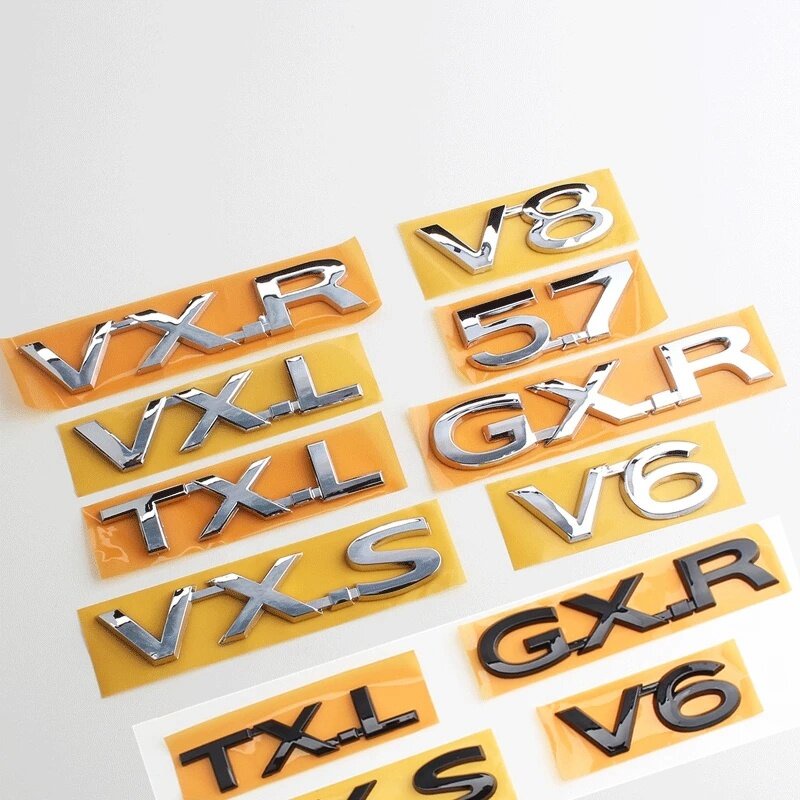 字母標誌貼紙後備箱標誌適用於豐田陸地巡洋艦普拉多 V6 V8 5.7 VXR VX XVS TX GXR LANDFRE
