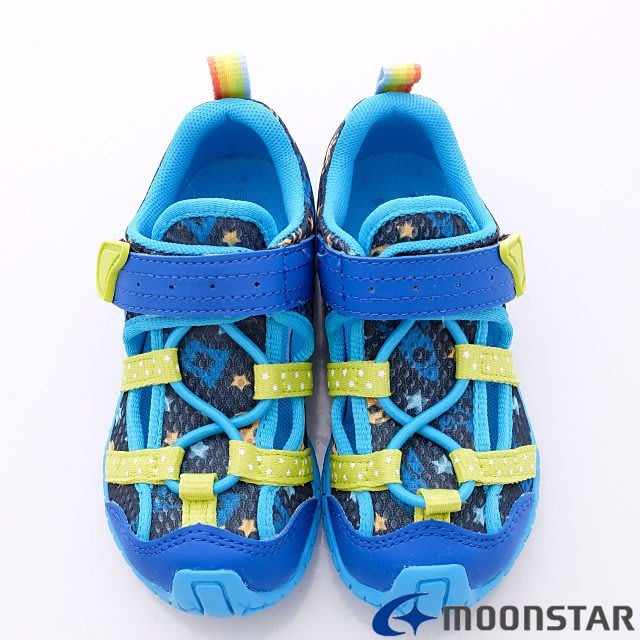 Moonstar 日本Carrot水陸速乾童鞋-CRC21495-藍/全新品 17公分