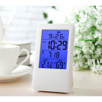 (連假無休)背光 多功能電子溫濕度計 適用嬰兒房溫濕度計鬧鐘