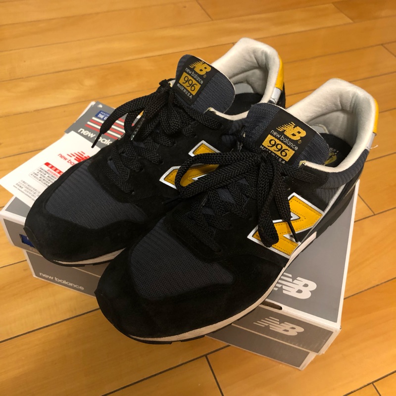 (二手美品）New Balance 996 美國製 美製 M996CSMI 黑黃 BK 慢跑鞋 Made in USA