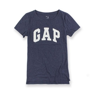 美國百分百【全新真品】GAP T恤 T-SHIRT 短袖 上衣 logo 圓領 純棉 藏藍 XS S號 女 H920