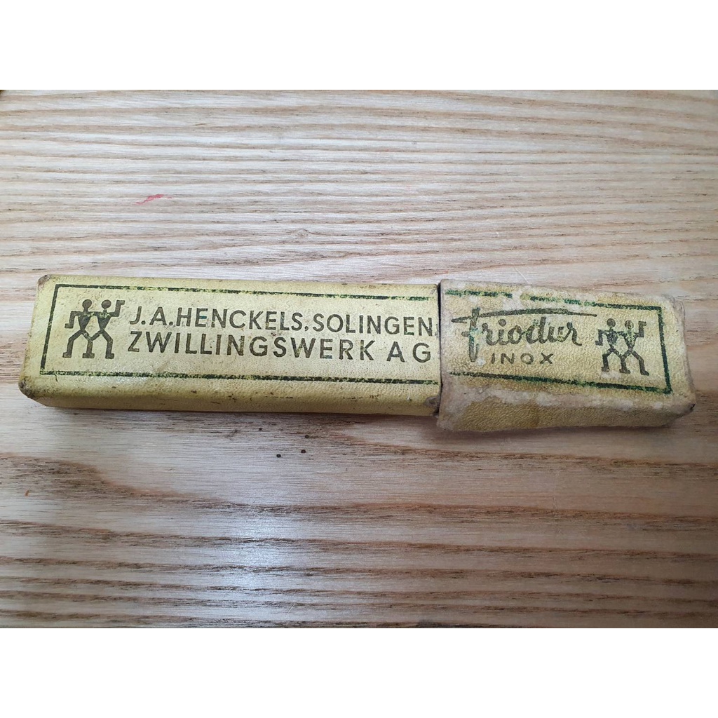 Friodur・J.A.Henckels Solingen Zwillings雙人牌西洋剃刀直式剃刀刮鬍刀老式刮鬍