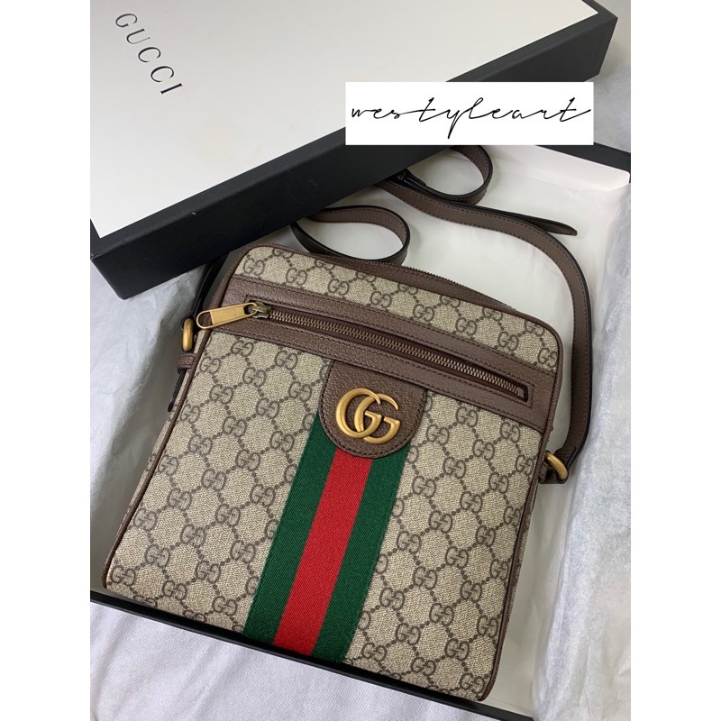 gucci男包 郵差包 經典款 二手gucci包✨ 近全新品♥️