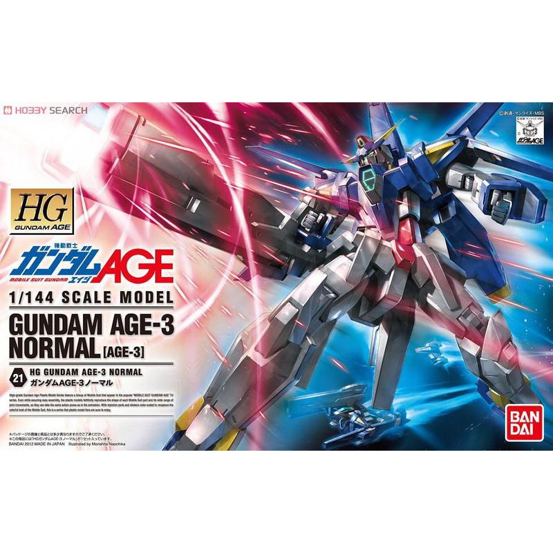 好棒棒模型屋 鋼彈 BANDAI 1/144 HG AGE#21 基本型 Gundam AGE-3 Normal