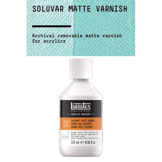 liquitex soluvar matte varnish 3925080 法國製 乾後可撕 消光凡尼斯 啞光凡尼斯