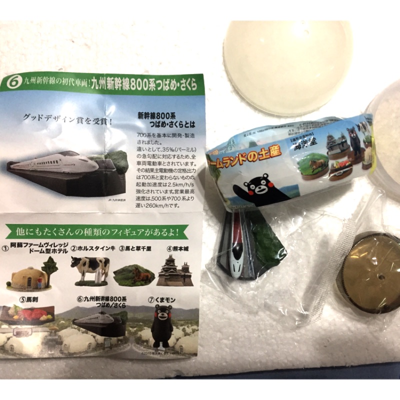 海洋堂 阿蘇樂園 熊本熊 人物誌 扭蛋 轉蛋 名產 熊本城 九州 列車