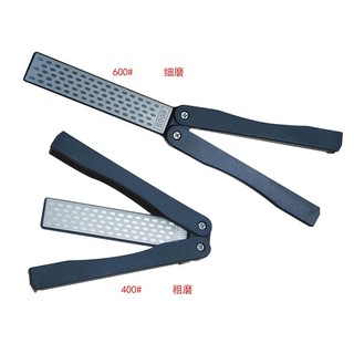 臺北24H出貨 附發票 扇形 摺疊 易攜帶 金剛石 磨刀器 雙面 400目/600目 戶外工具