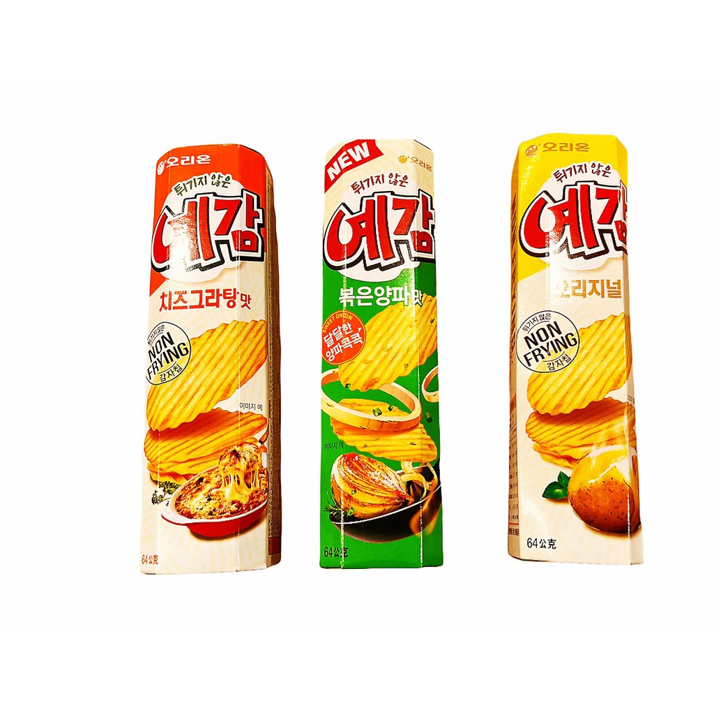 韓國 好麗友 預感香烤洋芋片 非油炸  原味 洋蔥口味 起司口味 洋芋片 64g