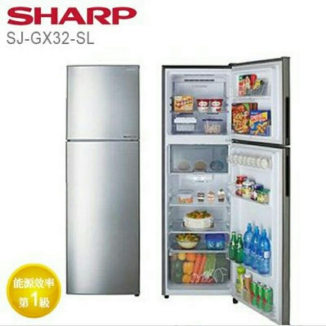 ❄SHARP  SJ -GX32-SL❄ 冰箱 315L雙門變頻 能源效率1級