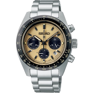 SEIKO 精工 男 Prospex SPEEDTIMER 熊貓太陽能計時手錶(SSC817P1)棕 SK009