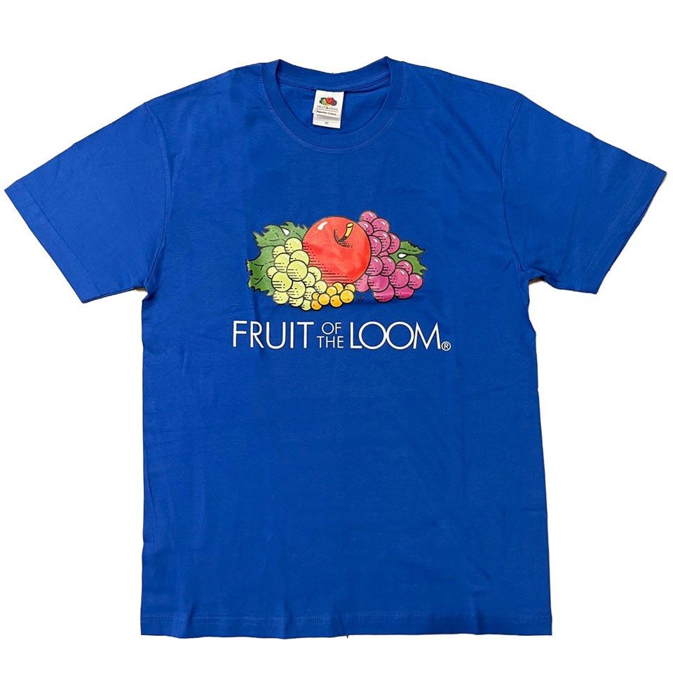 FRUIT OF THE LOOM 水果牌 - ACL2100CW 美國純棉 5.9oz 彩圖白字 短T (RL 藍色)