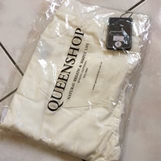 QueenShop 素面多色鉛筆褲 米白L