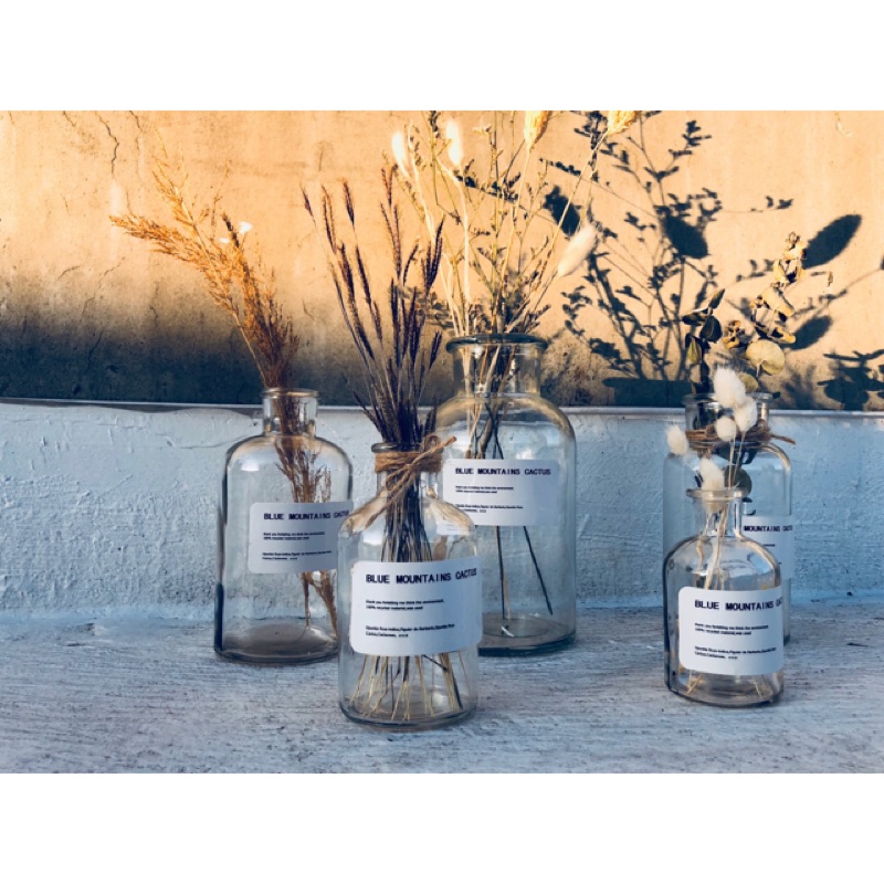 Are獨立之家 北歐風透明玻璃花器花瓶附貼紙居家裝飾拍攝道具 蝦皮購物