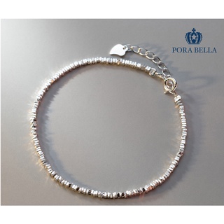 《Porabella》925純銀小碎銀知性氣質 招財好運手鍊 告白禮物 情人節禮物 送女友 銀飾 Bracelets