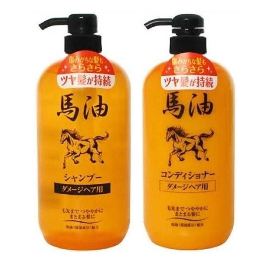 日本製 馬油 1000ml 保濕 洗髮精 潤髮乳 大容量 【櫻花生活日舖】