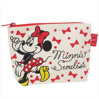 大賀屋 日貨 米妮 化妝包 筆袋 收納包 手機包 小包 迪士尼 美妮 disney 正版 授權 J00010092