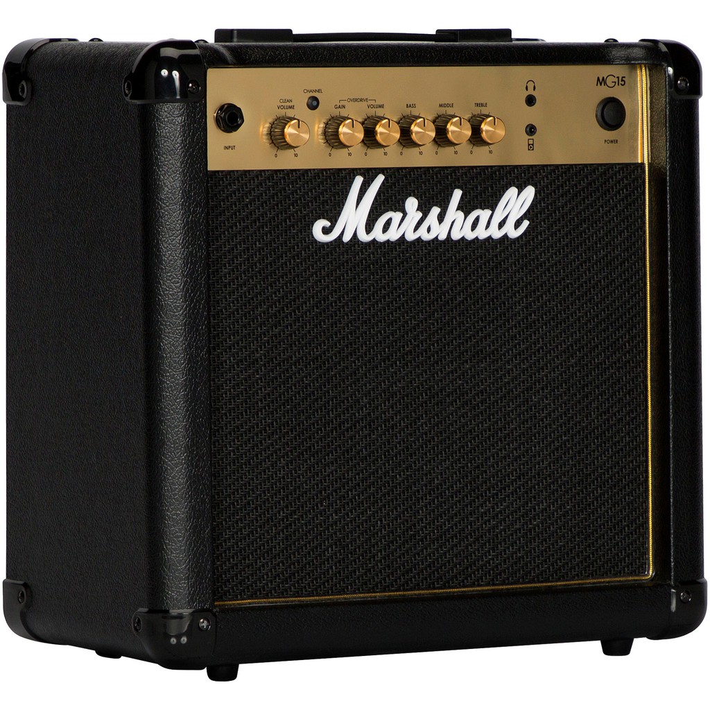 【三木樂器】公司貨 Marshall MG15G 15W 金色 15瓦 電吉他 音箱  有耳機/MP3插孔 MG15CF