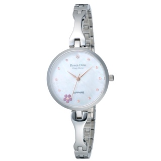 Roven Dino 羅梵迪諾 女 花漾年華細緻時尚腕錶-銀x白(RD6083S-278W)