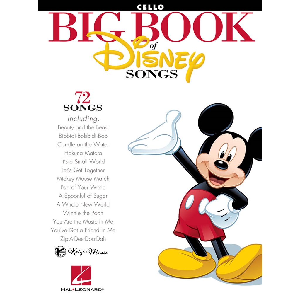 【凱翊 | HL】72首迪士尼熱門金曲大全-大提琴 Disney Songs 72 Songs Cello Book