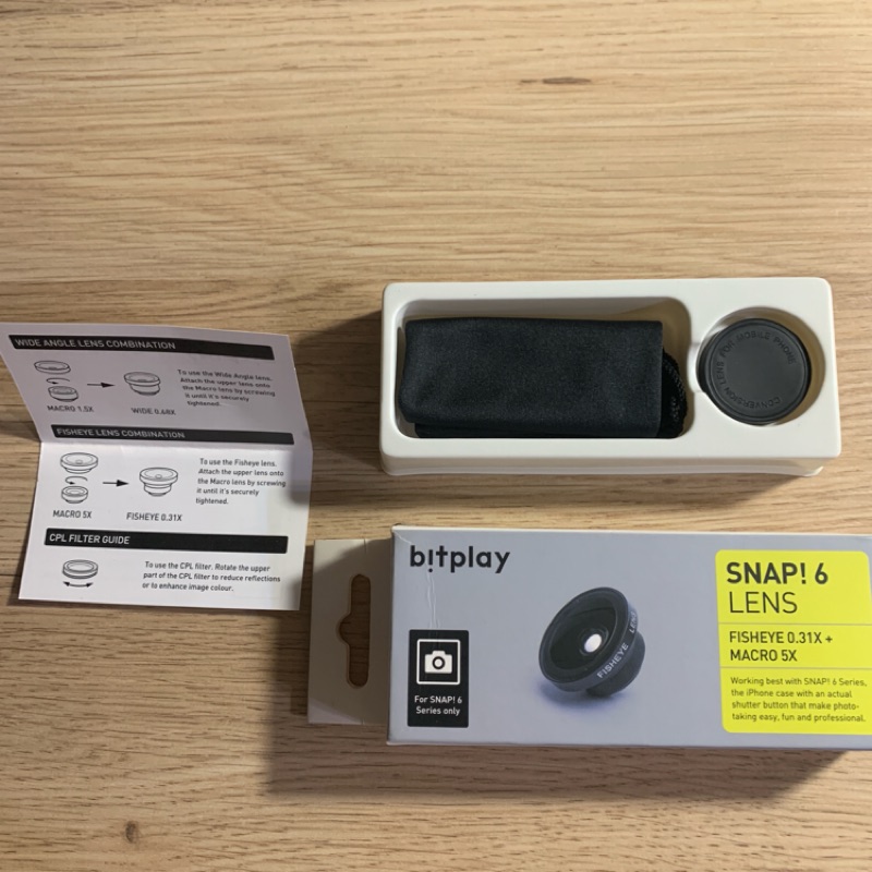 bitplay SNAP! LENS 專用鏡頭 魚眼微距鏡頭組 須搭配bitplay SNAP! 6/Pro 相機殼使用