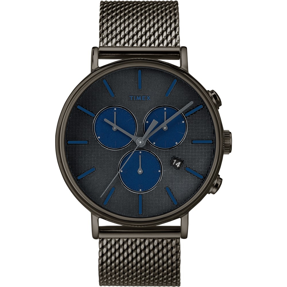 【TIMEX】 天美時 Fairfield Chrono系列 三眼計時手錶 (深灰 TXTW2R98000)