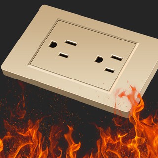臺灣110v牆壁插座 電燈插座typec 美規插座15A美標開關面板帶USB 鋁拉絲面板電燈開關 電源家用金色美式雙開