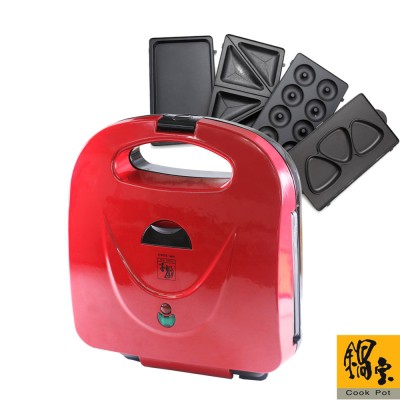 轉賣鍋寶 日式多功能鬆餅機(紅色)-贈綜合烤盤組 EO-MF2255MF2255Y0