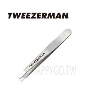 德國 雙人Tweezerman微之魅 7cm 波光銀 不鏽鋼 專業斜口眉夾鑷 附收納盒 眉毛夾 夾眉毛1249-R