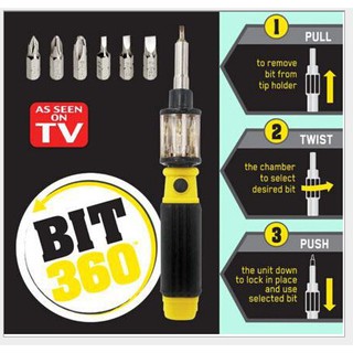 【現貨-6合1螺絲刀】神奇萬用螺絲起子/快速伸縮切換/SNAKE bit 360 Screwdriver/萬用扳手