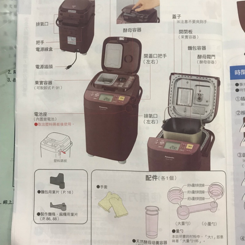 Panasonic 國際牌麵包機SD-BMT1000T配件