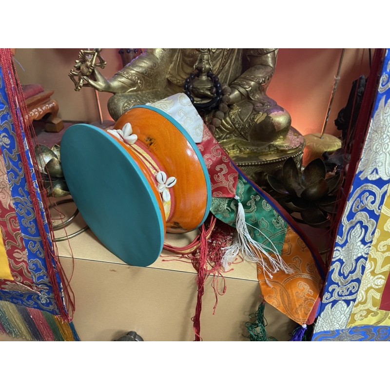 興運福 藏傳佛教 嘎巴拉法鼓 手鼓 尼泊爾工廠購買 流亡藏人手工製作