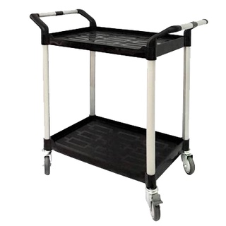 三起工具-黑色/白色二層推車(520)單把手/雙把手/二層輕巧型/二層推車/多功能置物架/清潔推車/標準型多功能推車