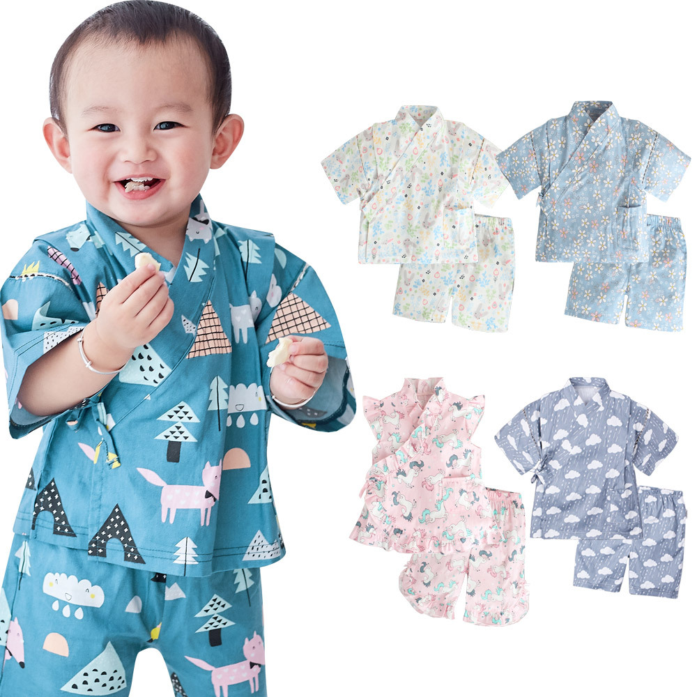 21春夏幼童日系和服男童浴衣套裝男女寶寶和服套裝 蝦皮購物