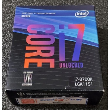 第八代 INTEL I7-8700K CPU 中央處理器 1151腳位 台灣公司貨 可超5G 大鵰