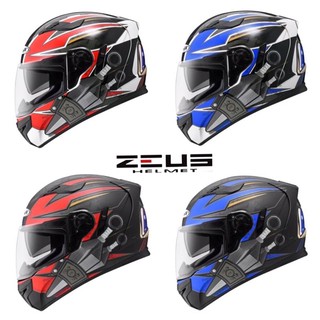 【歐耶】ZEUS ZS 813 彩繪 AN35 忍者 大眼睛 內墨鏡 多功能進氣孔 雙鏡片 全罩式安全帽