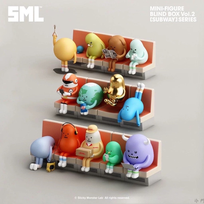 黏黏怪物研究所 地鐵系列  盒玩 公仔 韓國 SML StickyMonsterLab 玩具 扭蛋