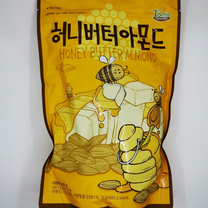 韓國 蜂蜜奶油杏仁果 大包 600g