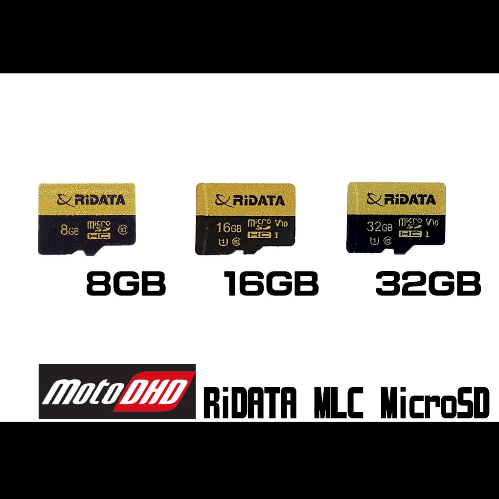 MotoDHD 雙鏡頭真高清行車紀錄器 配件 - RiDATA 錸德 MLC 工業級記憶卡