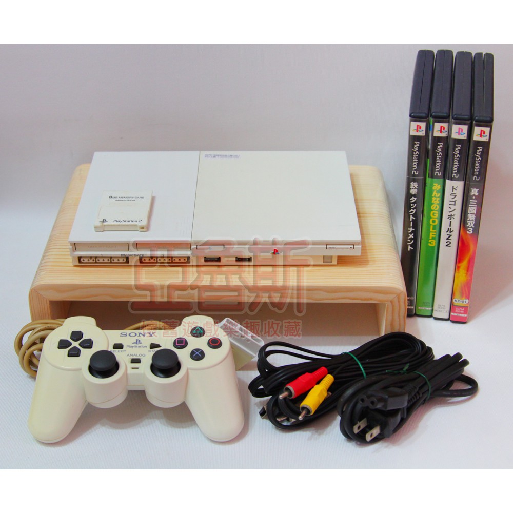 【亞魯斯】PS2遊戲主機(未改機) SCPH-90000型 薄機 白色款 / 中古商品/含運費(看圖看說明)