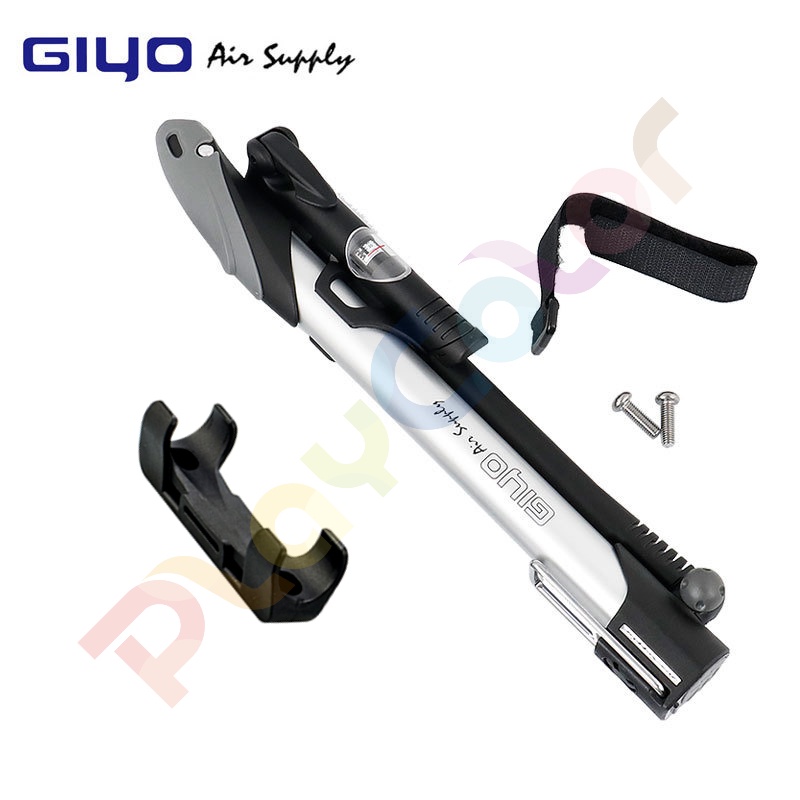 GIYO GM-71 打氣筒【吊卡】高壓 140 psi 攜帶式 打氣桶 美嘴 法嘴 轉換 自行車【2274553】