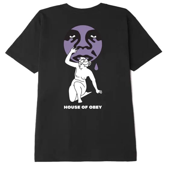 OBEY - 165263033 HOUSE OF OBEY STATUE TEE 短T (黑色) 化學原宿