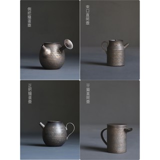 臺灣現貨【鎏金釉 多款 陶壺】日式 龍蛋 束口 側把 正把 標準 茶壺 泡茶壺 陶瓷壺 非日本柴燒壺
