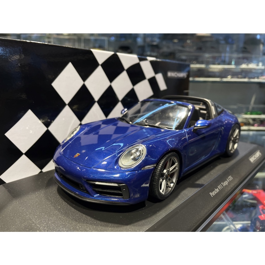 吉華科技@ 1/18 Minichamps PORSCHE 911 Targa 4 GTS 2021 Blue