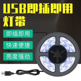 【現貨】LED燈帶 柔性燈條 可裁剪燈帶 2835SMD 臥室裝飾燈 0.5-5M TV背光燈 5V USB 冷暖白光